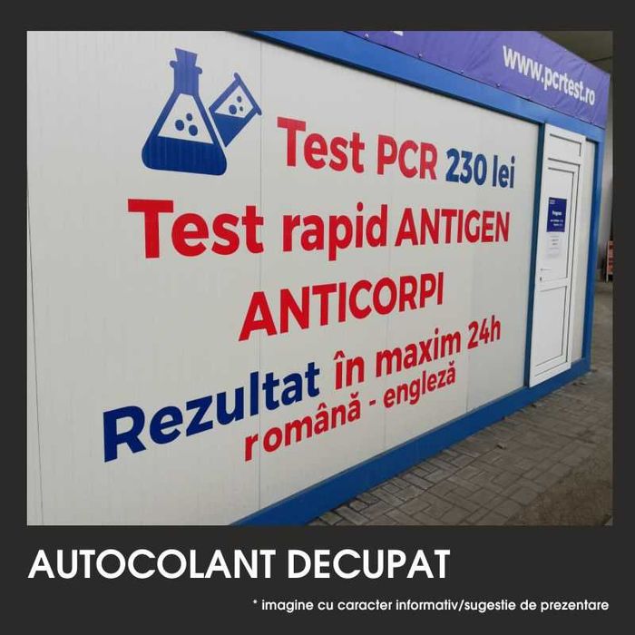 Autocolant decupat pe contur - orice text sau forma dorita!