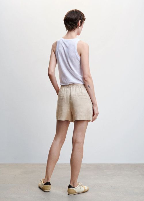 MANGO. Plus size. 1XL. 100% лён. Шорты