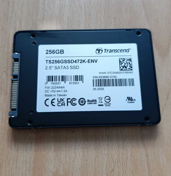 SSD Transcend 256GB SATA3, NOU, fabricatie 2026, clasa industriala