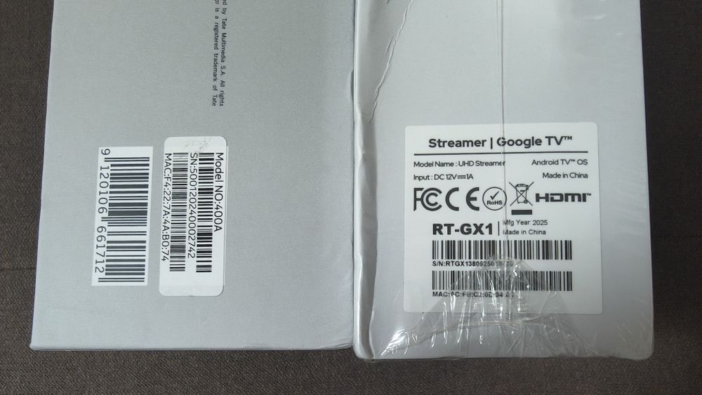 RockTek GX1 Streamer 4K + Gamepad Thomson 400A