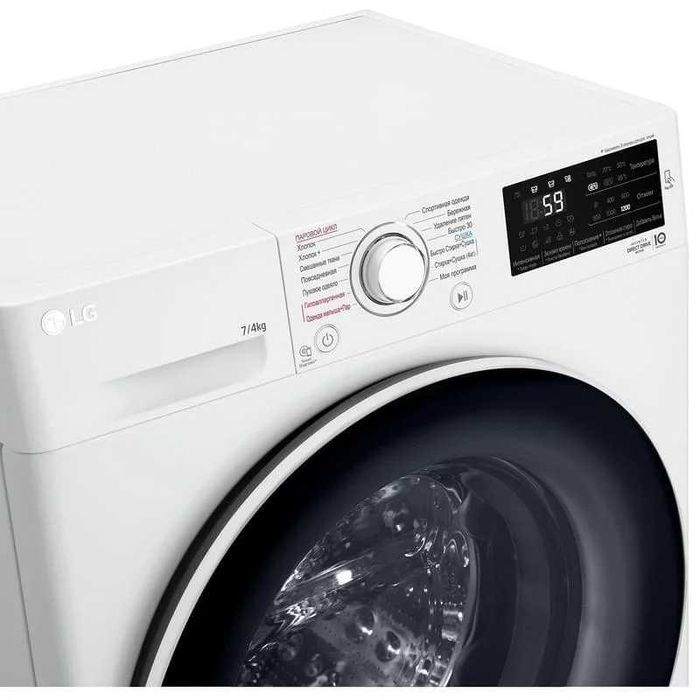 Стиральная машина с сушкой LG 7/4кг F2J6HG7W Inverter Steam