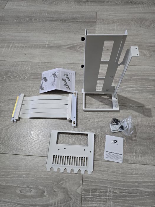 Suport vertical GPU EZDIY-FAB PCIe 4.0 X16 Gen4 – Alb