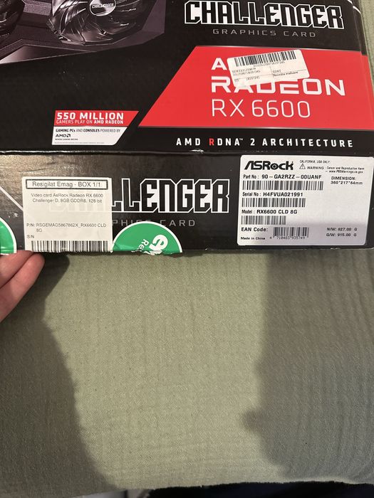 Placa video AsRock Radeon Rx 6600 Challanger D, 8Gb