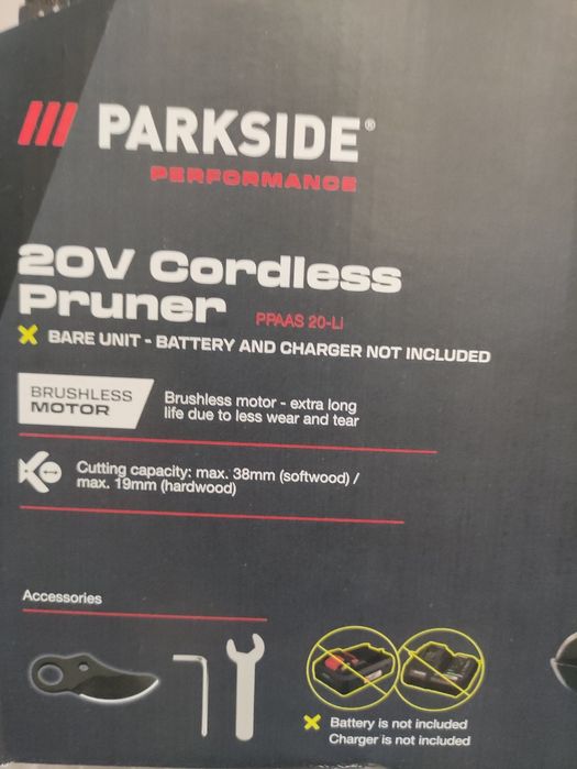 Foarfeca de crengi 20 V Parkside Performance pe acumulator