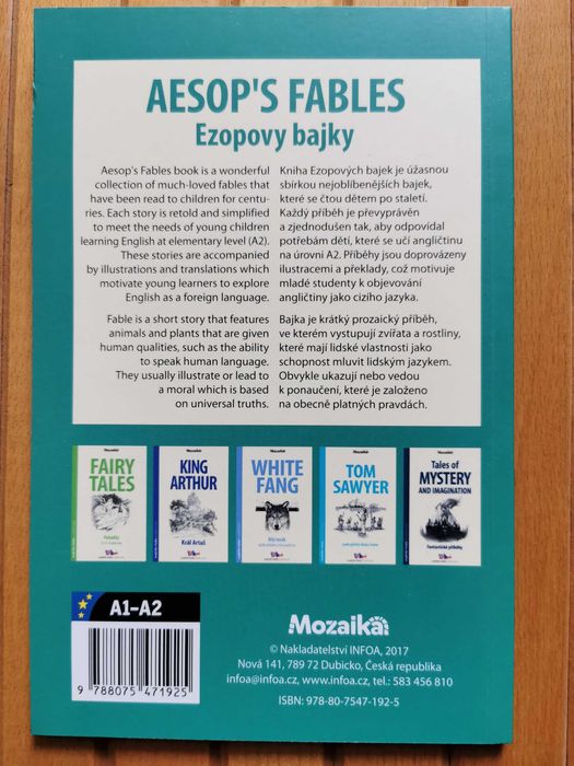 Двуезична книга Aesop's Fables / Ezopovy Bajky