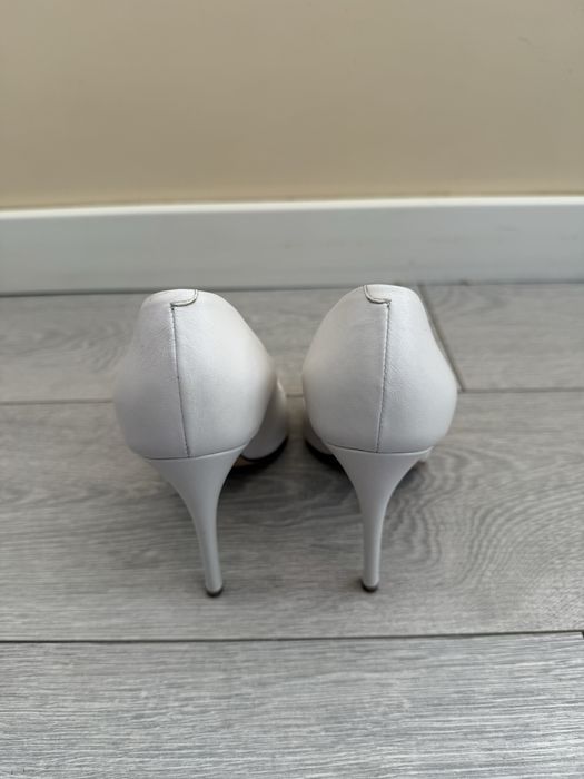 MUSETTE 36 Alb 10 cm piele stiletto