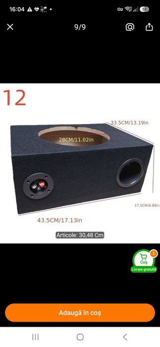 subwoofer 12 inch 2 buc