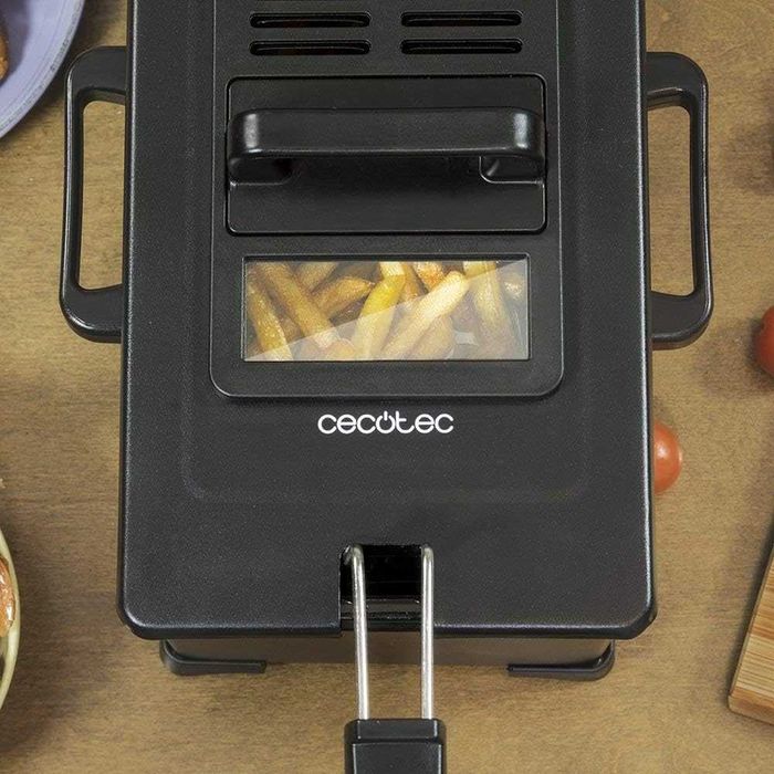 Фритюрник Cecotec CleanFry 3L 2000 W, неръждаема стомана, филтър OilCleaner, който поддържа олиото чисто, 3 литра