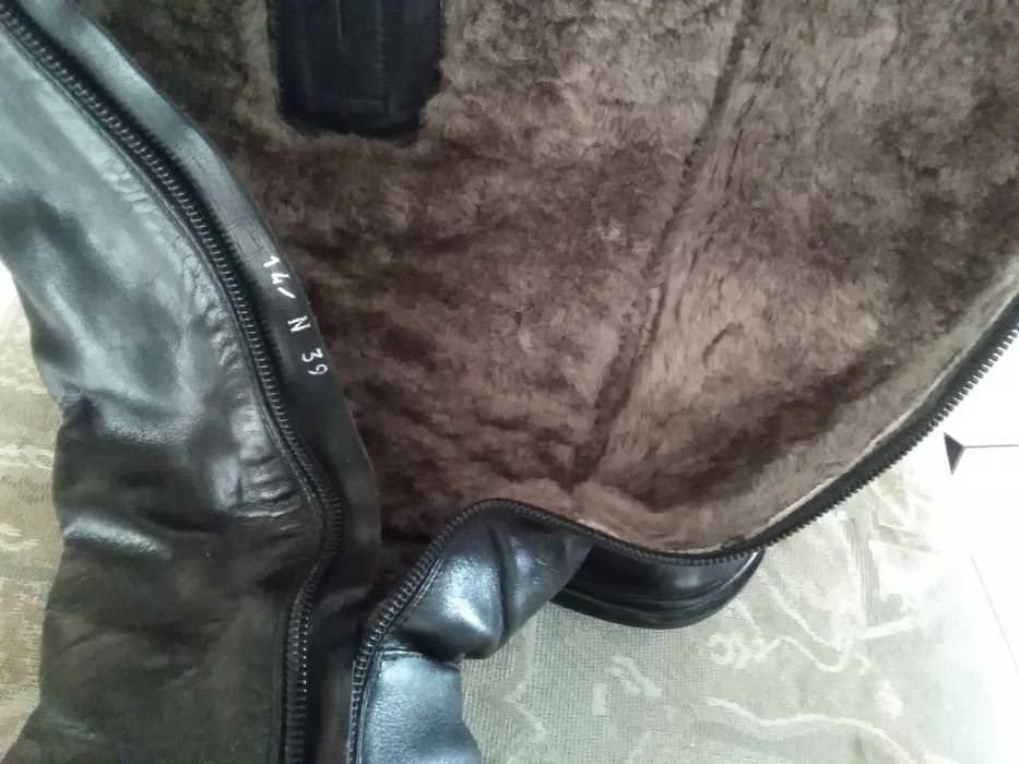 Сапожки женские натуральная кожа и мех овчина, Италия, 39 размер