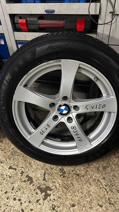 Jante 5x120 BMW Seria 5 F10  225 55 17 iarna Michelin Alpin 5