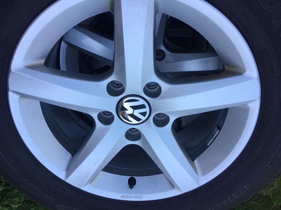 4бр. оригинални джанти VW 16" 5x112 + зимни гуми Dunlop 215/65/16