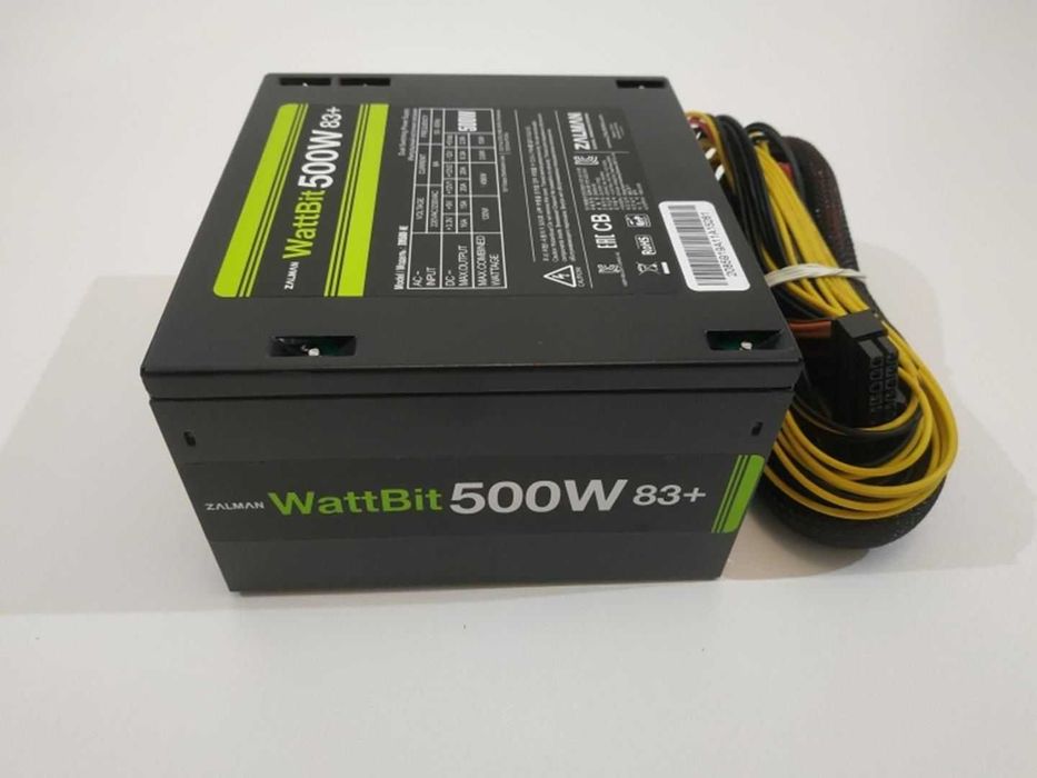 Блок питания 500W Zalman 83 Plus 4+4 pin 6 pin 8 pin на видеокарту