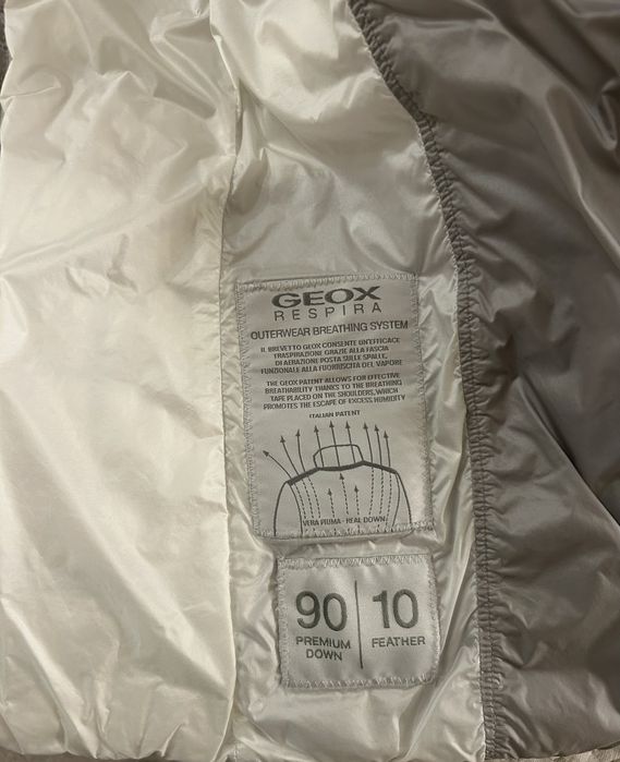 Леко пролетно дамско яке Geox сребристо с пух