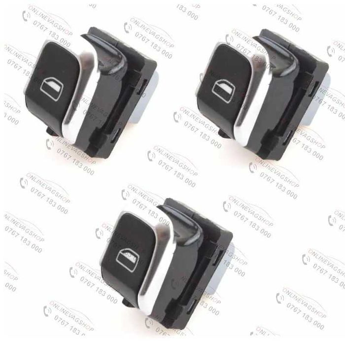 Butoane geam electric ornament crom Audi A4 B8, A5, Q5