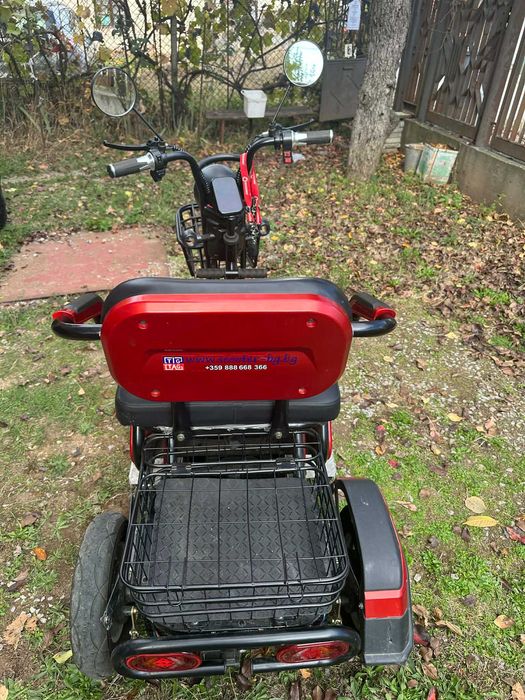 Електрическа триколка с три седалки EcoWay модел М19X бордо