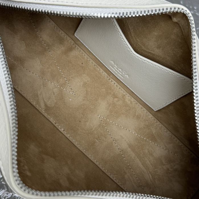 Geanta Alaia Le Teckel 27cm alb, Premium