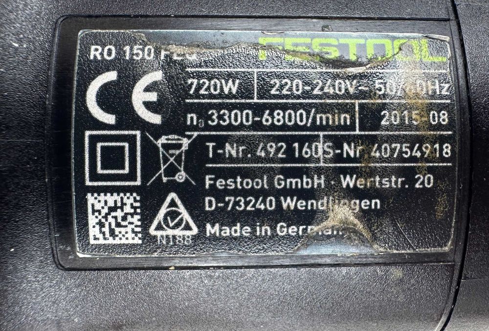 Festool RO 150 FEQ - Комбиниран ротационен шлайф ROTEX