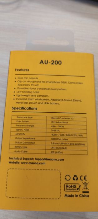 Продам петличный микрафон.