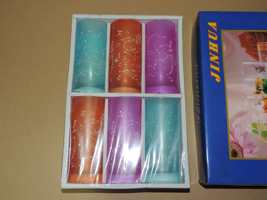 Комплект от 6 броя нови стъклени чаши Цена: 10.23 €