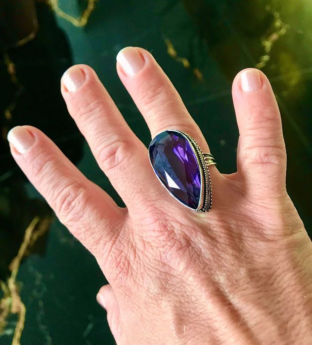 Inel Argint 925 cu Piatra Semipretioasa Ametist Fatetat