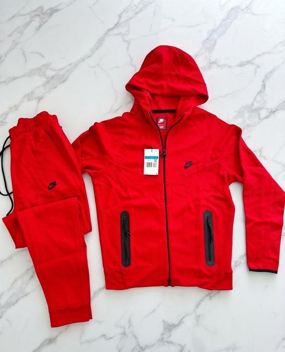 Trening Nike Tech Fleece Roșu Bumbac