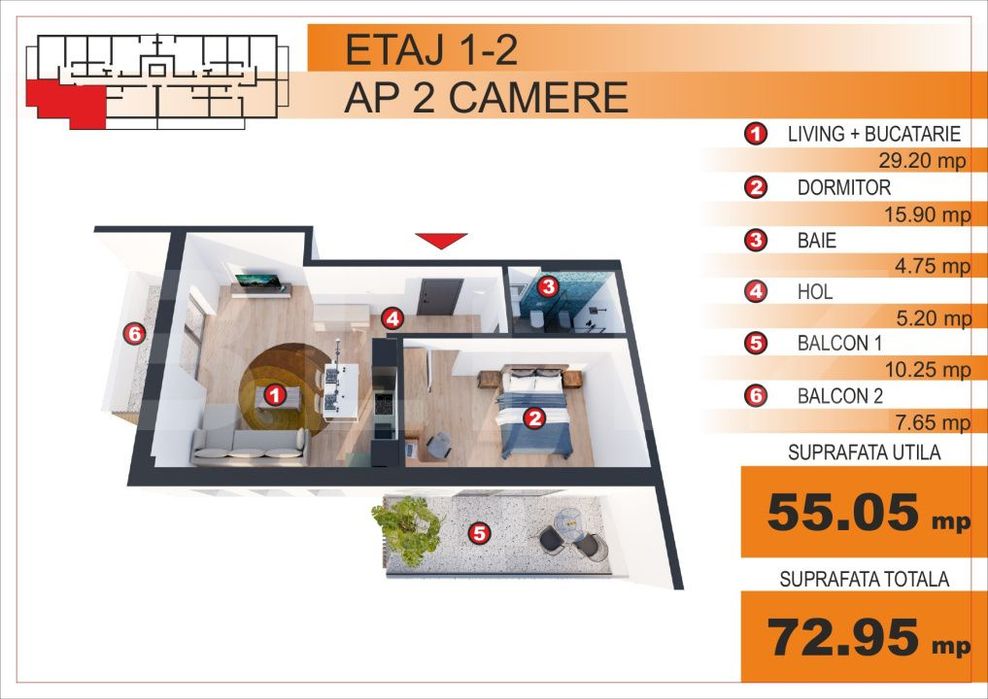 Comision 0%! Apartament 2 camere, EXCLUSIV in Blitz, zona Imparatul Tr — fotografia 1