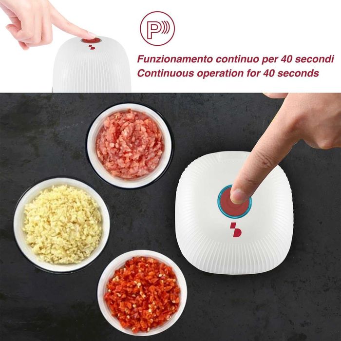 BEPER Мини акумулаторна мелачка, 350мл,3 ножа, неръждаема стомана, USB