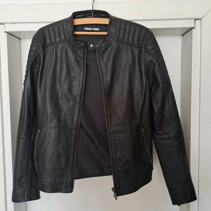 НАМАЛЕНИЕ на черно кожено яке/ест. кожа/-рокерски тип-99лв.от 149лв.