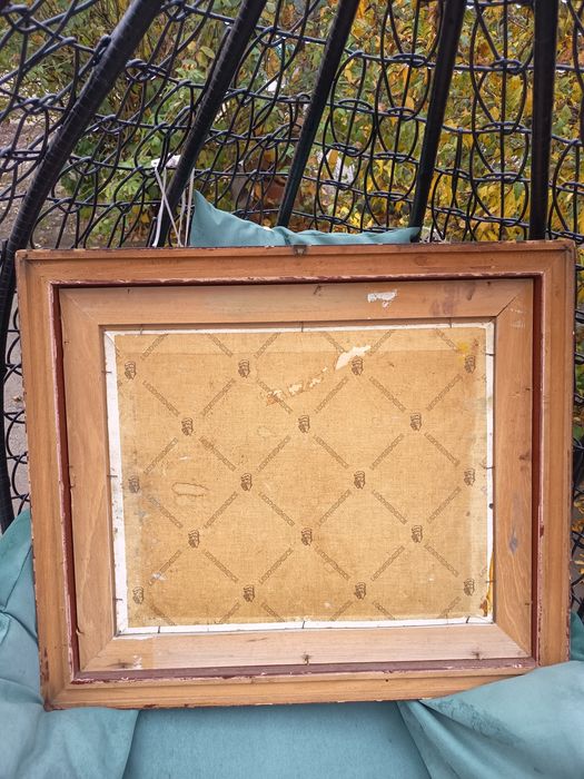 Tablou Superb Peisaj Rural Din Italia Pictat Semnat Rama Din LemnMasiv