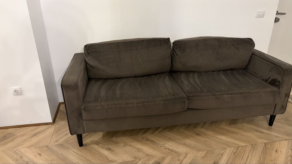 Canapea stofa gri, stare foarte buna