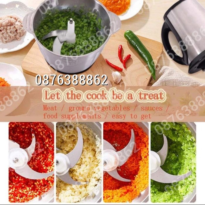 Професионален Електрически Чопър Месомелачка 5L. 2000W