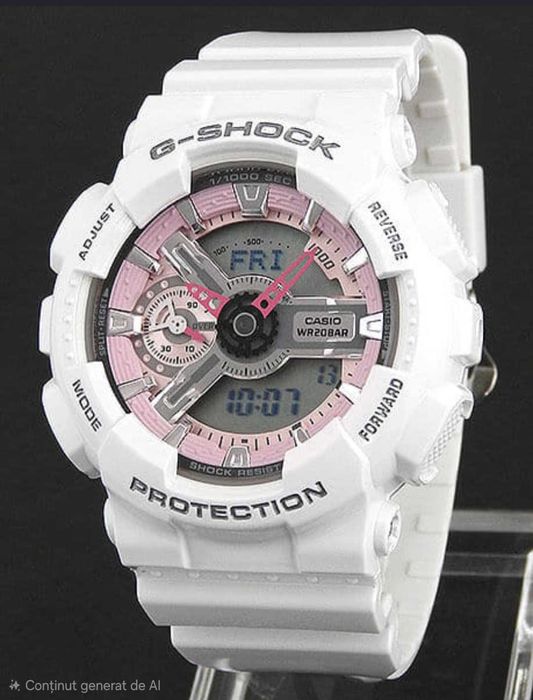 Ceas Sport Casio g shock Ga110mp - White-Pink  .Nou, Garantie 2 ani