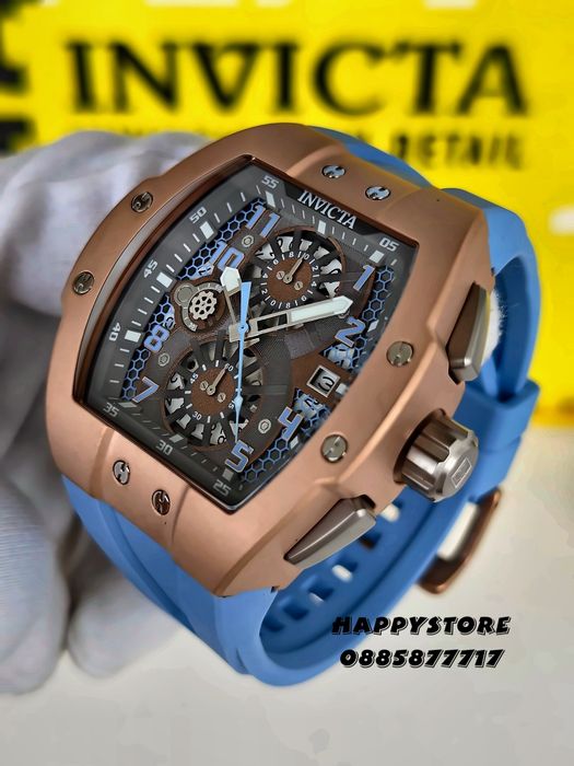 INVICTA Racing Strada Rose Gold Blue 47 mm, Инвикта нов мъжки часовник