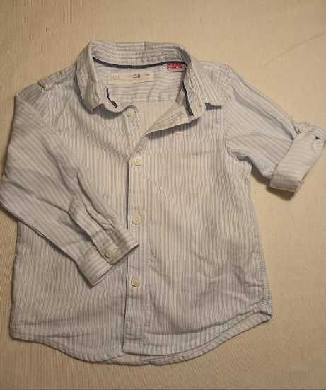 Бебешки комплект дънки, риза и жилетка. Zara и Mayoral, от 12 мес.