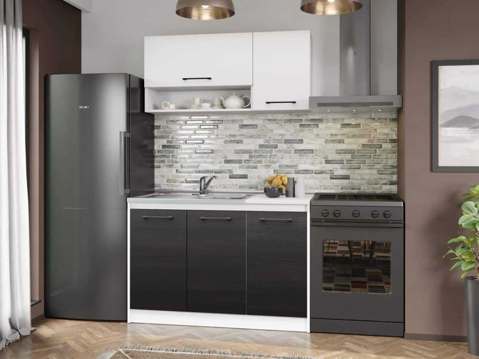 Set Mobila Bucatarie Mina Yang 120 Ferrara/Alb C133