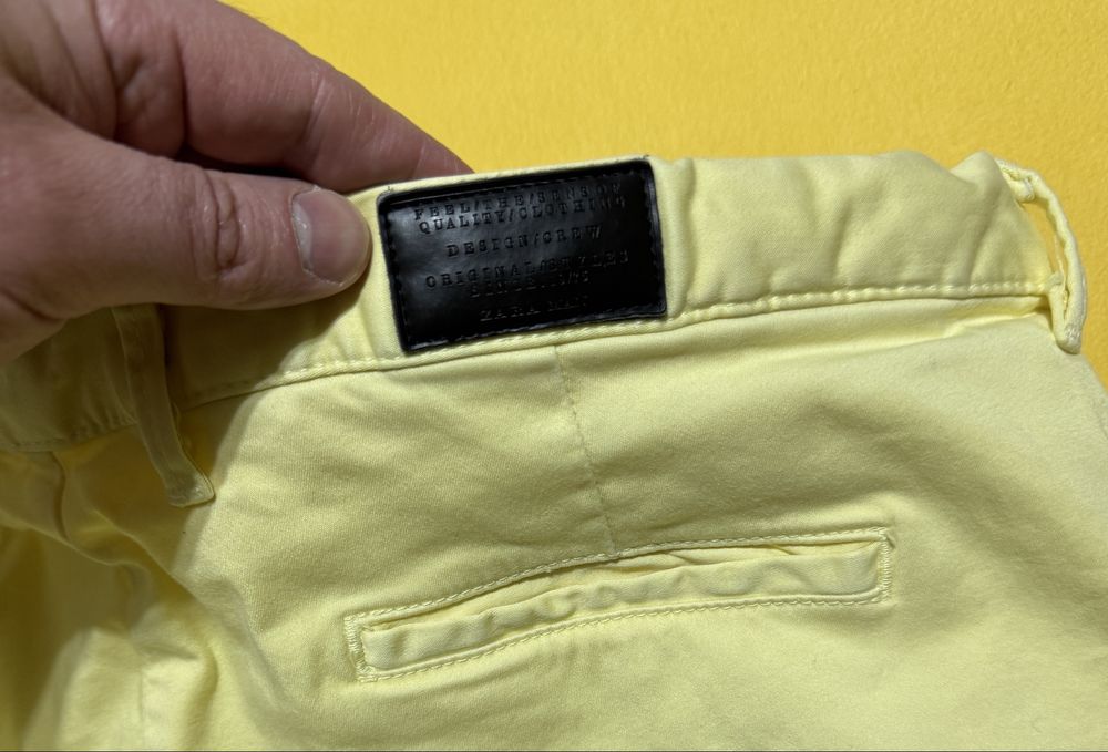 ZARA Luxury Chino Pants – Light Yellow Edition | Elegant Fit