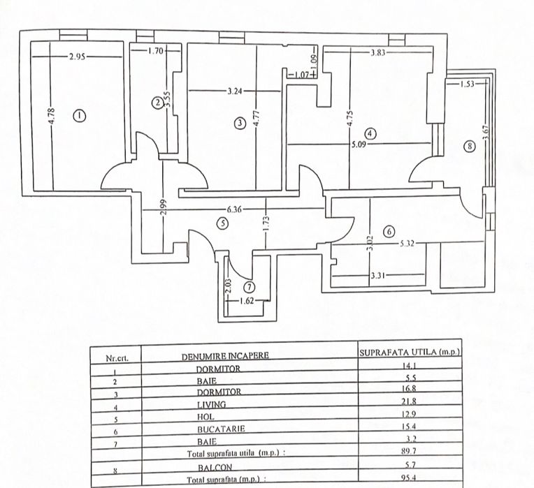 Inchiriez apartament 3 cam 95 mp bloc nou+loc parcare subteran
