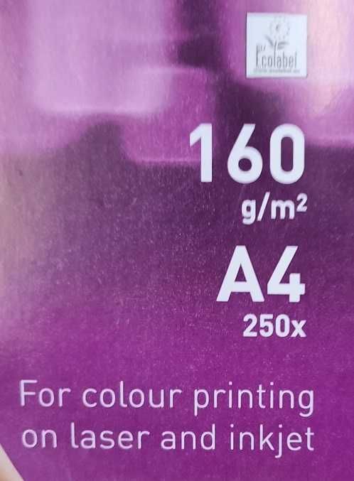 Копирна хартия картон А4 160 грама 250 листа пакет