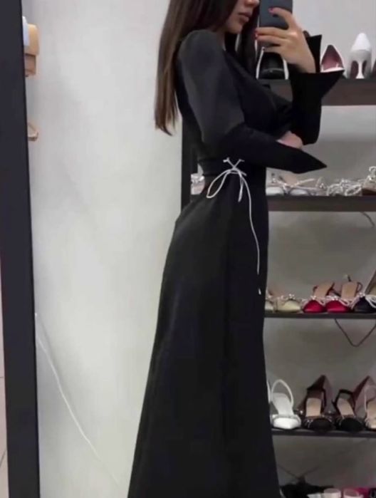 Вечернее платье с завязками