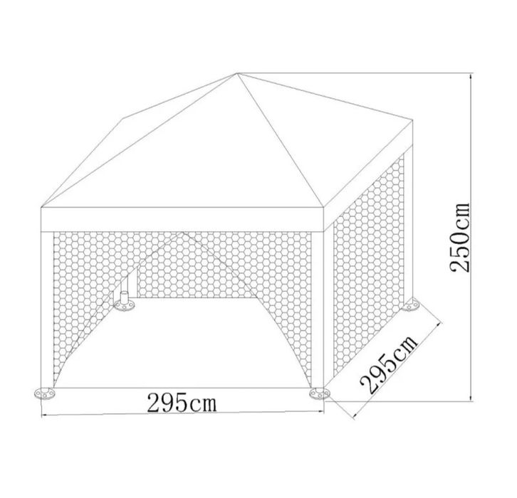 Pavilion cort gradina umbrar