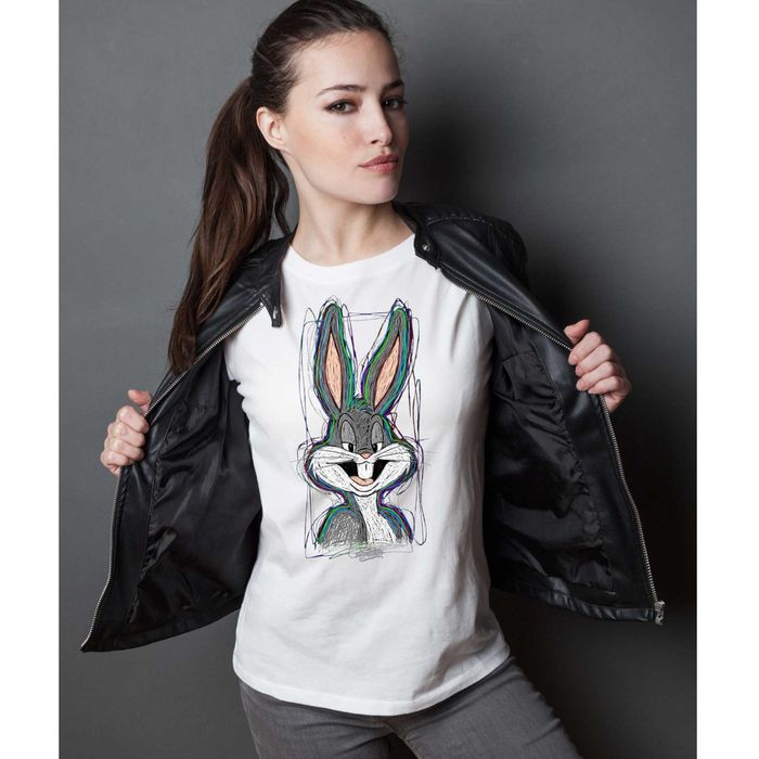 Дамски тениски с зайче над 20 цвята 100% Памук XS-4XL