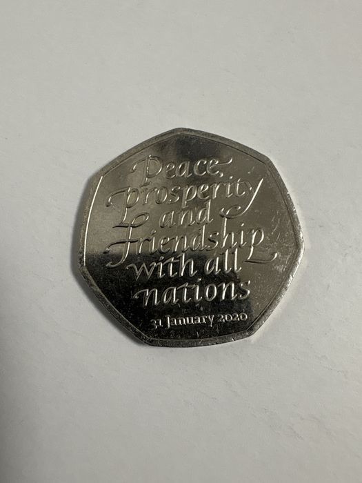 Moneda 50 pence “UK Withdrawal from European Union”