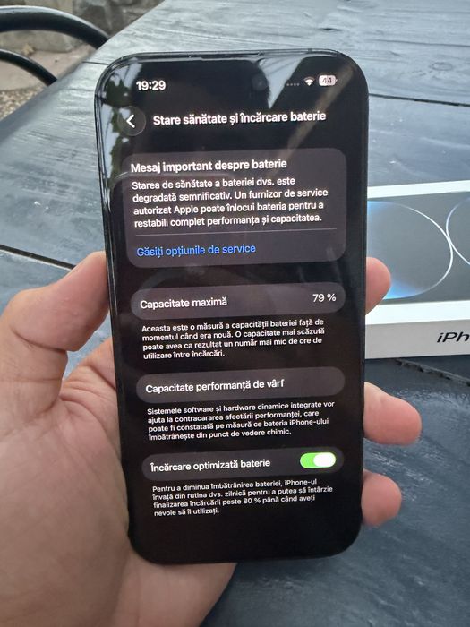 Vand iPhone 14 Pro Negru 128GB FullBox