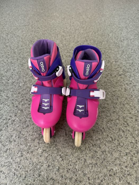 Role copii Decathlon Oxelo 26-28 si protectii