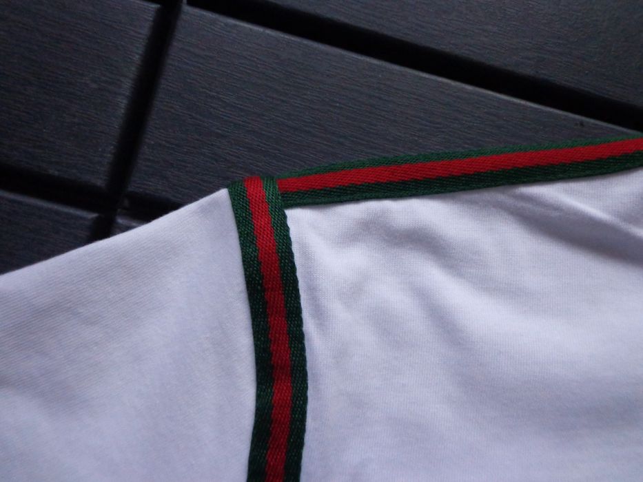 Мъжка тениска Gucci Cotton T shirt with Tape Detail