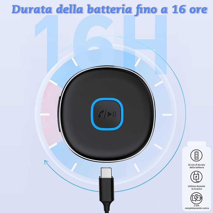 Hoppac Bluetooth 5.0 AUX Адаптер за кола – Hands-free разговори