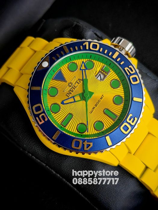 INVICTA Diver Yellow 46 mm, Инвикта нов ръчен часовник