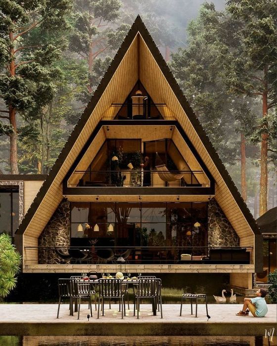 Энергоэффективный A-frame дом с гарантией 10 лет