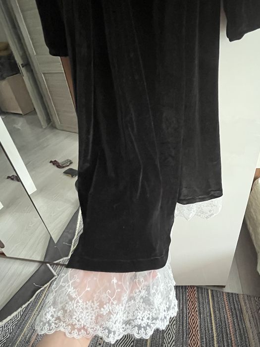 Платье  велюр королевский