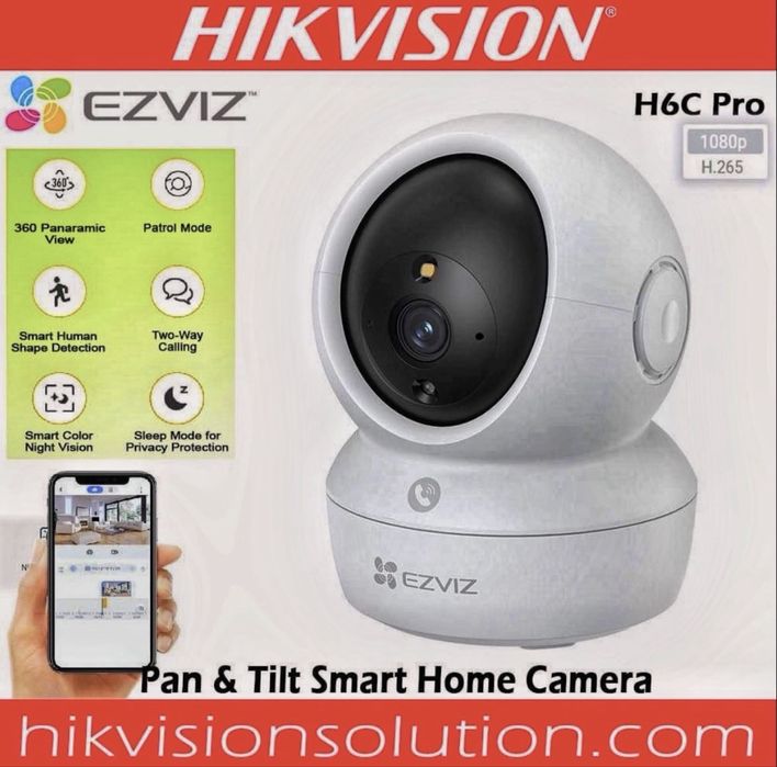 Ezviz CS-H6C Pro (1080P) Wi/fi kamera. Для дома.